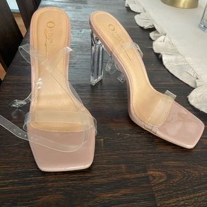 Nude Clear Acrylic Heels